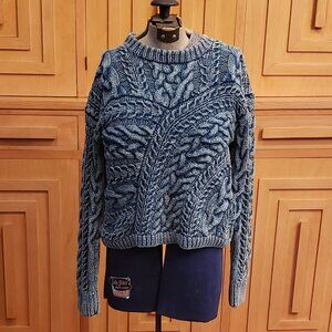 Intermix blue cable knit seater